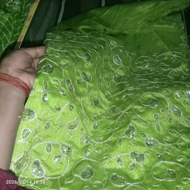 Bandhani Printed Georgette Saree with Banarasi Border